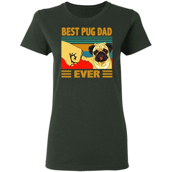 Best Pug Dad Ever Retro Vintage Shirt