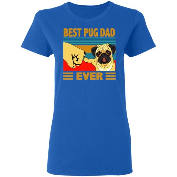 Best Pug Dad Ever Retro Vintage Shirt