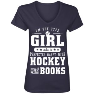 I'm The Girl Who Is Perfectly Happy With Hockey And Books Sweatshirt