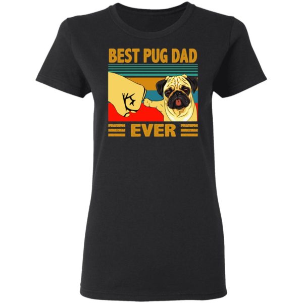 Best Pug Dad Ever Retro Vintage Shirt