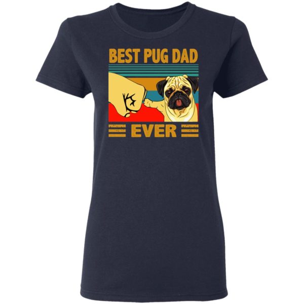 Best Pug Dad Ever Retro Vintage Shirt