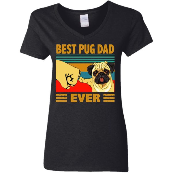 Best Pug Dad Ever Retro Vintage Shirt