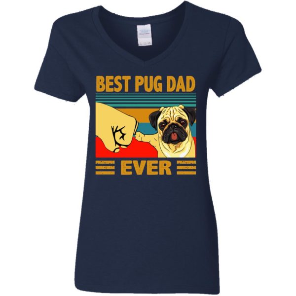 Best Pug Dad Ever Retro Vintage Shirt