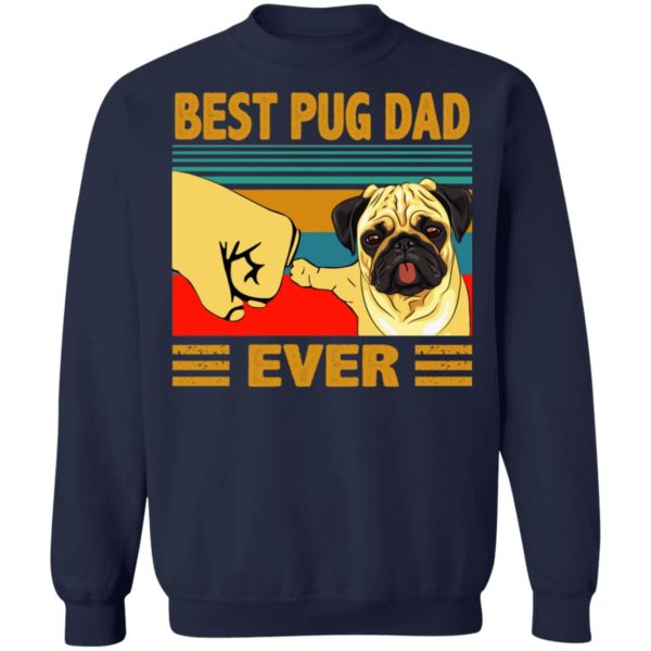 Best Pug Dad Ever Retro Vintage Shirt