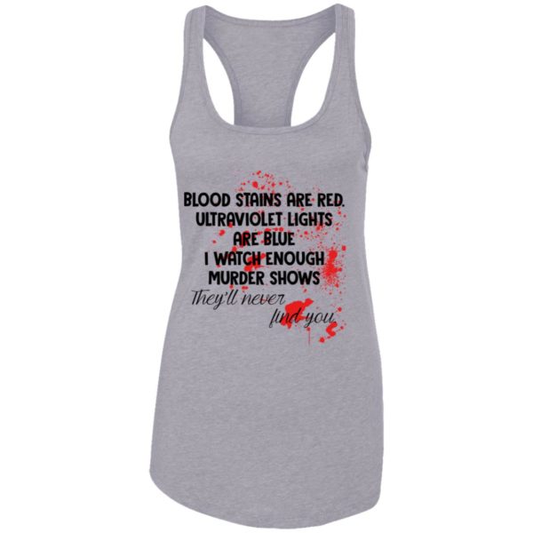 Blood Stains Are Red Ultravivolet Lights Are Blue I Watch Enough Murder Shows Shirt