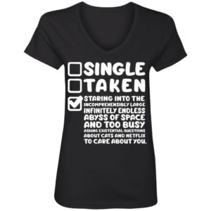 Staring Into The Incomprehensibly Large Infinitely Endless Abyss Of Space Ladies Shirt