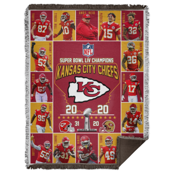 Super Bowl LIV Champions Kansas City Chiefs Blanket
