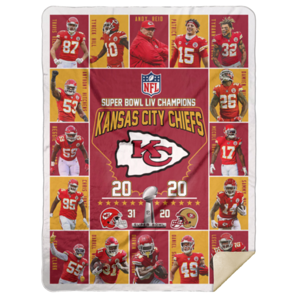 Super Bowl LIV Champions Kansas City Chiefs Blanket