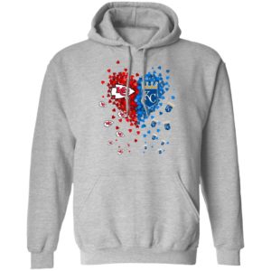 Heart Love Kansas City Chiefs And Kansas City Royals Shirt, hoodie