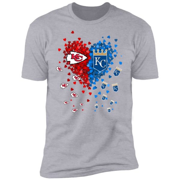 Kansas City Chiefs vs Kansas City Royals Hearts Love Shirt