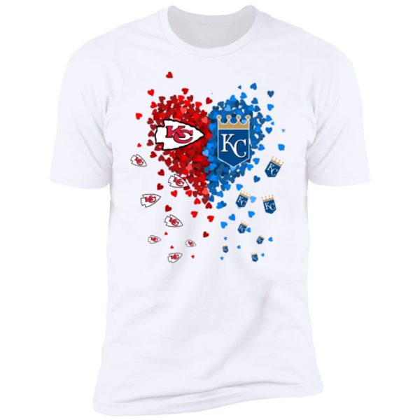 Kansas City Chiefs vs Kansas City Royals Hearts Love Shirt