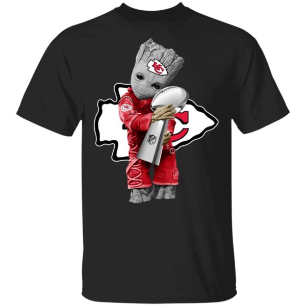 Kansas City Chiefs Baby Groot Hug A Super Bowl LIV Shirt