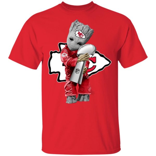 Kansas City Chiefs Baby Groot Hug A Super Bowl LIV Shirt