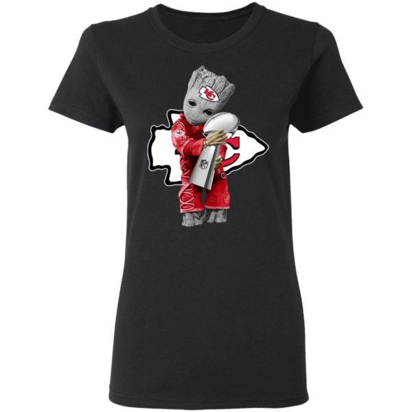 Kansas City Chiefs Baby Groot Hug A Super Bowl LIV Shirt