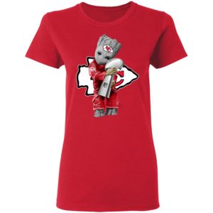 Kansas City Chiefs Baby Groot Hug A Super Bowl LIV Shirt