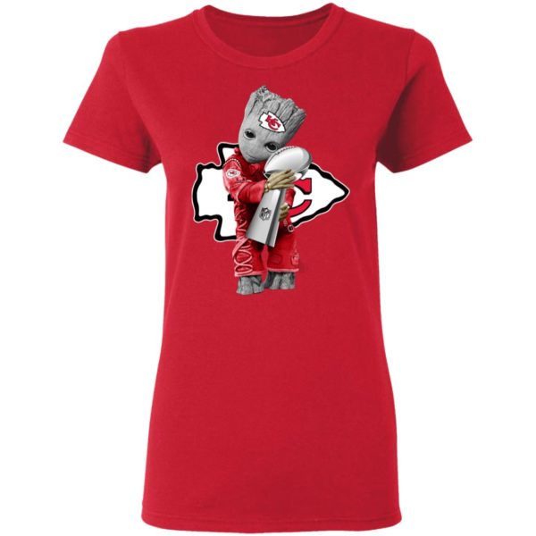 Kansas City Chiefs Baby Groot Hug A Super Bowl LIV Shirt