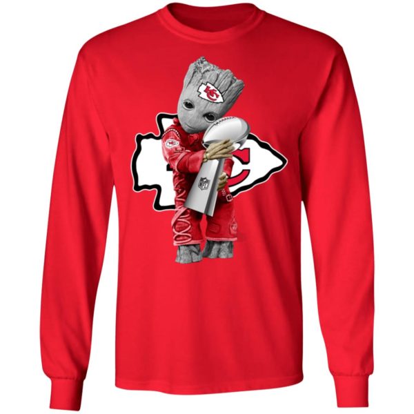 Kansas City Chiefs Baby Groot Hug A Super Bowl LIV Shirt