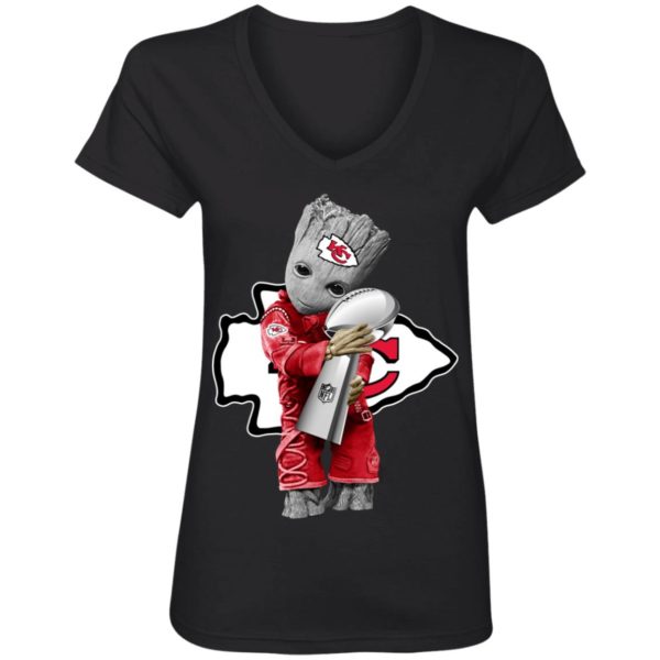 Kansas City Chiefs Baby Groot Hug A Super Bowl LIV Shirt