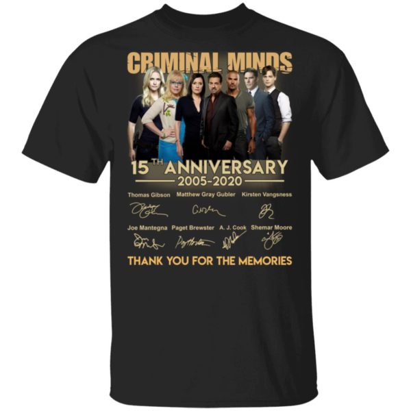 Criminal Minds 15th Anniversary Thank You For The Memories Signature Shirt