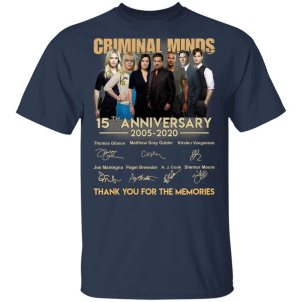 Criminal Minds 15th Anniversary Thank You For The Memories Signature Shirt