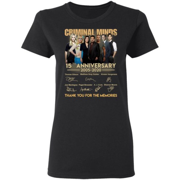Criminal Minds 15th Anniversary Thank You For The Memories Signature Shirt