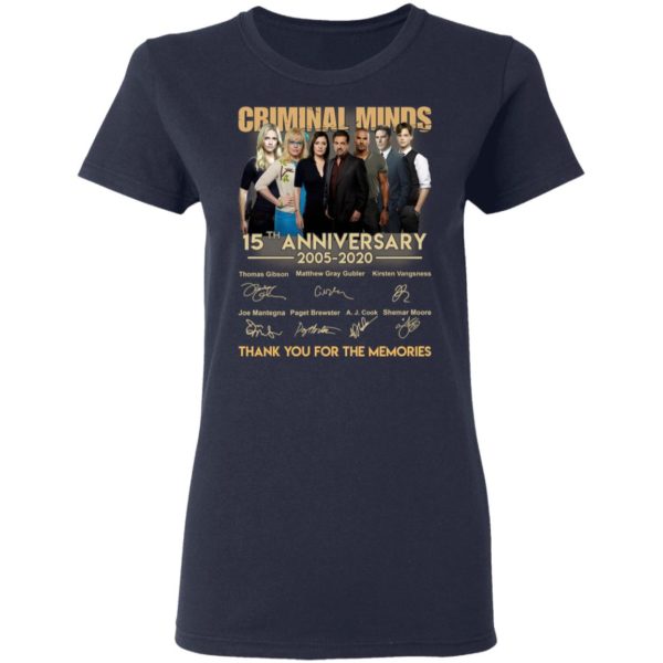 Criminal Minds 15th Anniversary Thank You For The Memories Signature Shirt
