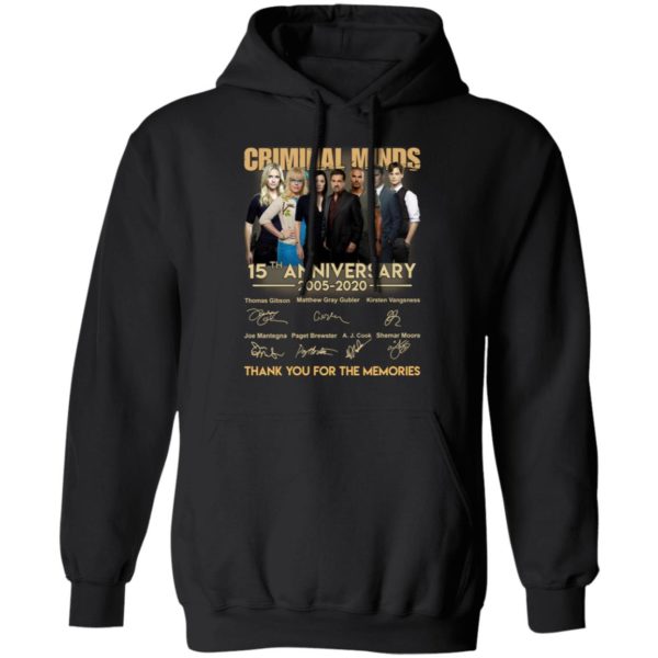 Criminal Minds 15th Anniversary Thank You For The Memories Signature Shirt