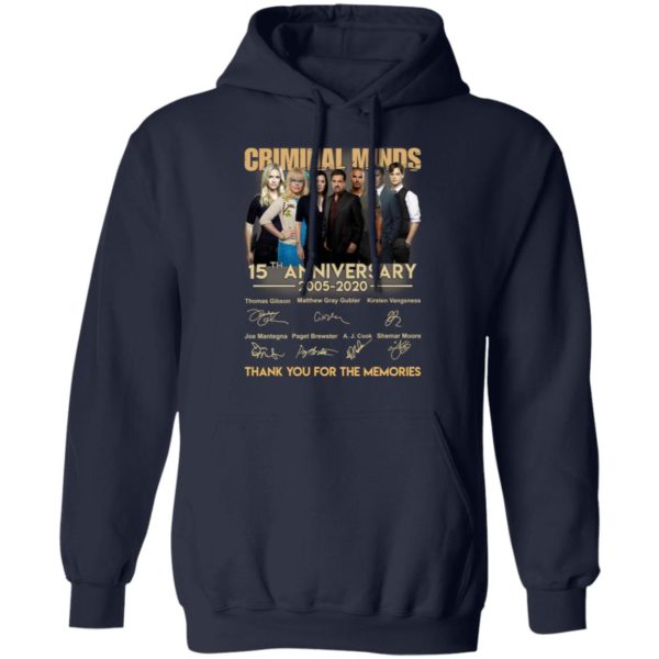 Criminal Minds 15th Anniversary Thank You For The Memories Signature Shirt