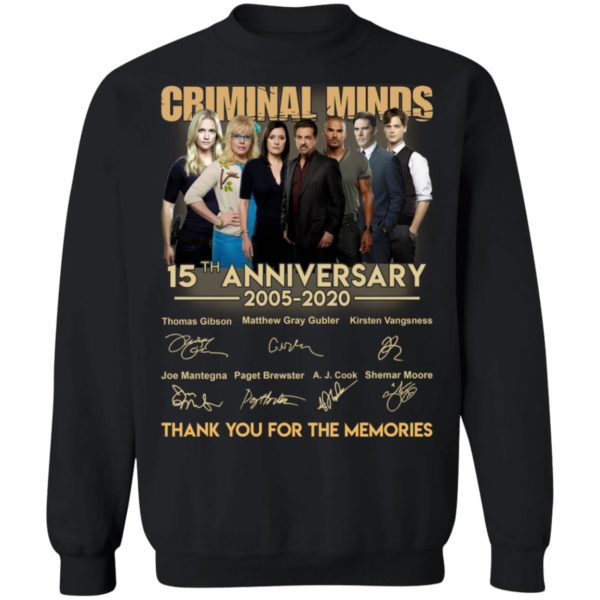 Criminal Minds 15th Anniversary Thank You For The Memories Signature Shirt