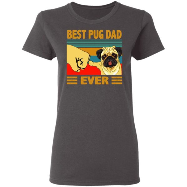 Best Pug Dad Ever Retro Vintage Shirt