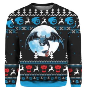 Toothless Night Fury 3D Print All Over Christmas Shirt image Toothless Night Fury 3D Print All Over Christmas Shirt