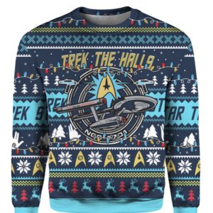 Trek The Halls 3D Print All Over Christmas Shirt