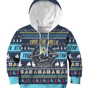 Trek The Halls 3D Print All Over Christmas Shirt
