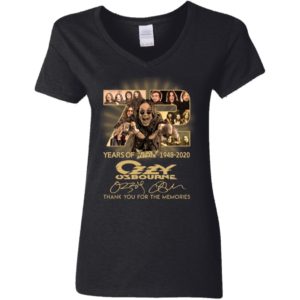 72 Years Of Black Sabbath 1948 2020 Thank You For The Memories Ozzy Osbourne Shirt