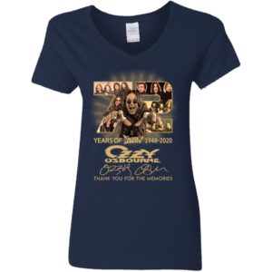 72 Years Of Black Sabbath 1948 2020 Thank You For The Memories Ozzy Osbourne Shirt