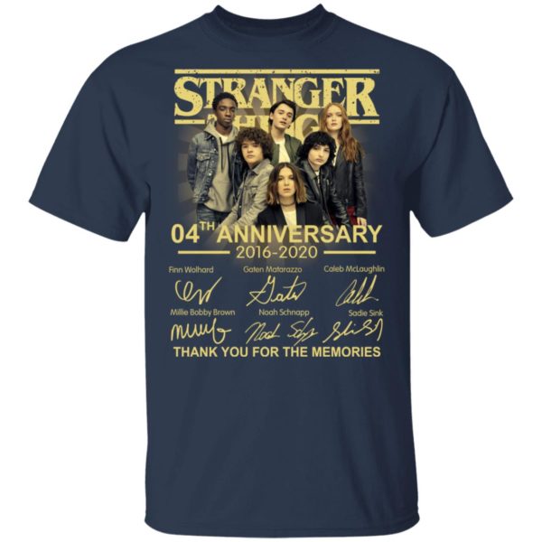 Stranger Things 4Th Anniversary 2016 2020 Thank You For The Memories Shirt