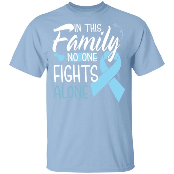 In This Family No One Fights Alone Prostate Cancer Youth Shirt