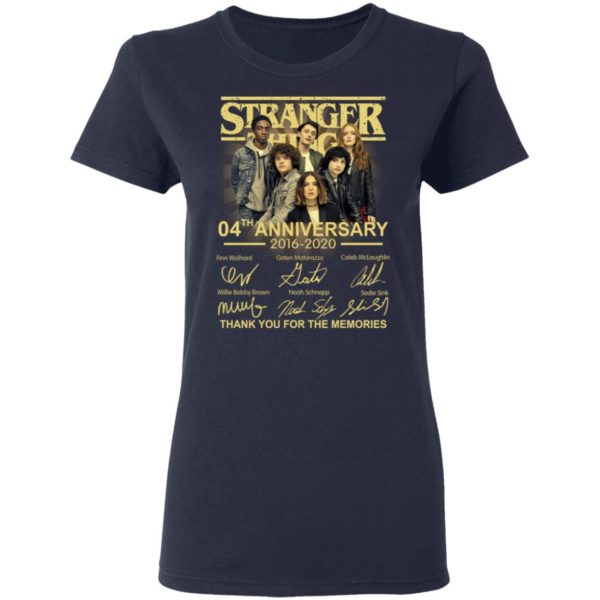 Stranger Things 4Th Anniversary 2016 2020 Thank You For The Memories Shirt