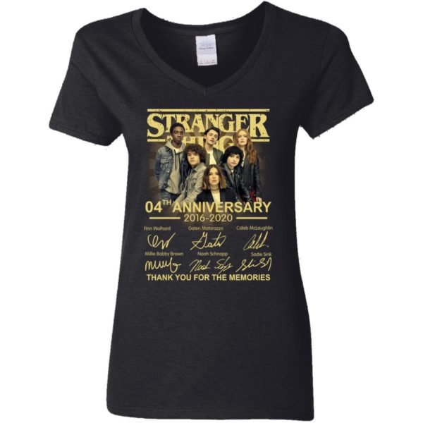 Stranger Things 4Th Anniversary 2016 2020 Thank You For The Memories Shirt