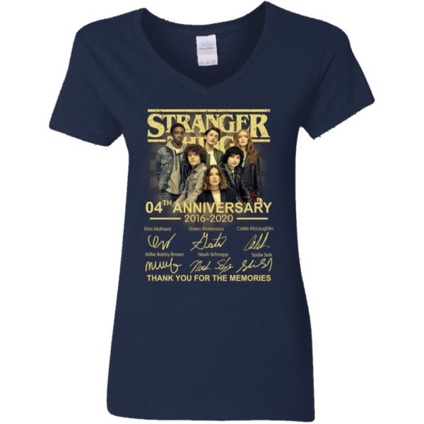 Stranger Things 4Th Anniversary 2016 2020 Thank You For The Memories Shirt