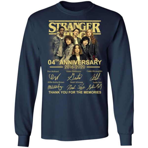 Stranger Things 4Th Anniversary 2016 2020 Thank You For The Memories Shirt