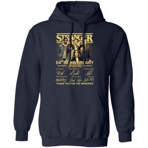 Stranger Things 4Th Anniversary 2016 2020 Thank You For The Memories Shirt