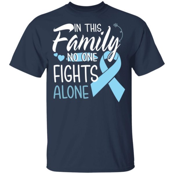 In This Family No One Fights Alone Prostate Cancer Youth Shirt