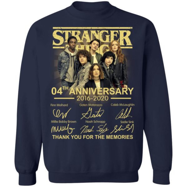 Stranger Things 4Th Anniversary 2016 2020 Thank You For The Memories Shirt
