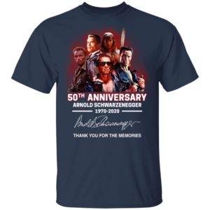 Arnold Schwarzenegger 50Th Anniversary Signed Thank You For Memories T Shirt