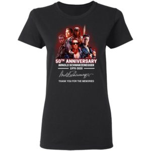 Arnold Schwarzenegger 50Th Anniversary Signed Thank You For Memories T Shirt