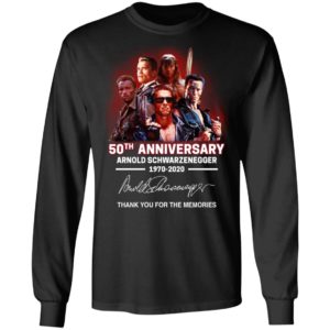 Arnold Schwarzenegger 50Th Anniversary Signed Thank You For Memories T Shirt
