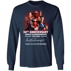 Arnold Schwarzenegger 50Th Anniversary Signed Thank You For Memories T Shirt