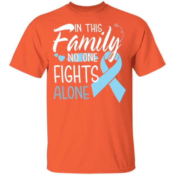In This Family No One Fights Alone Prostate Cancer Youth Shirt