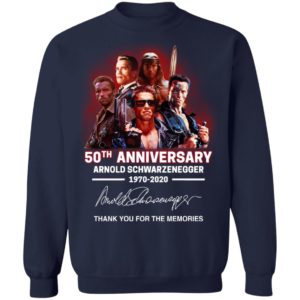 Arnold Schwarzenegger 50Th Anniversary Signed Thank You For Memories T Shirt
